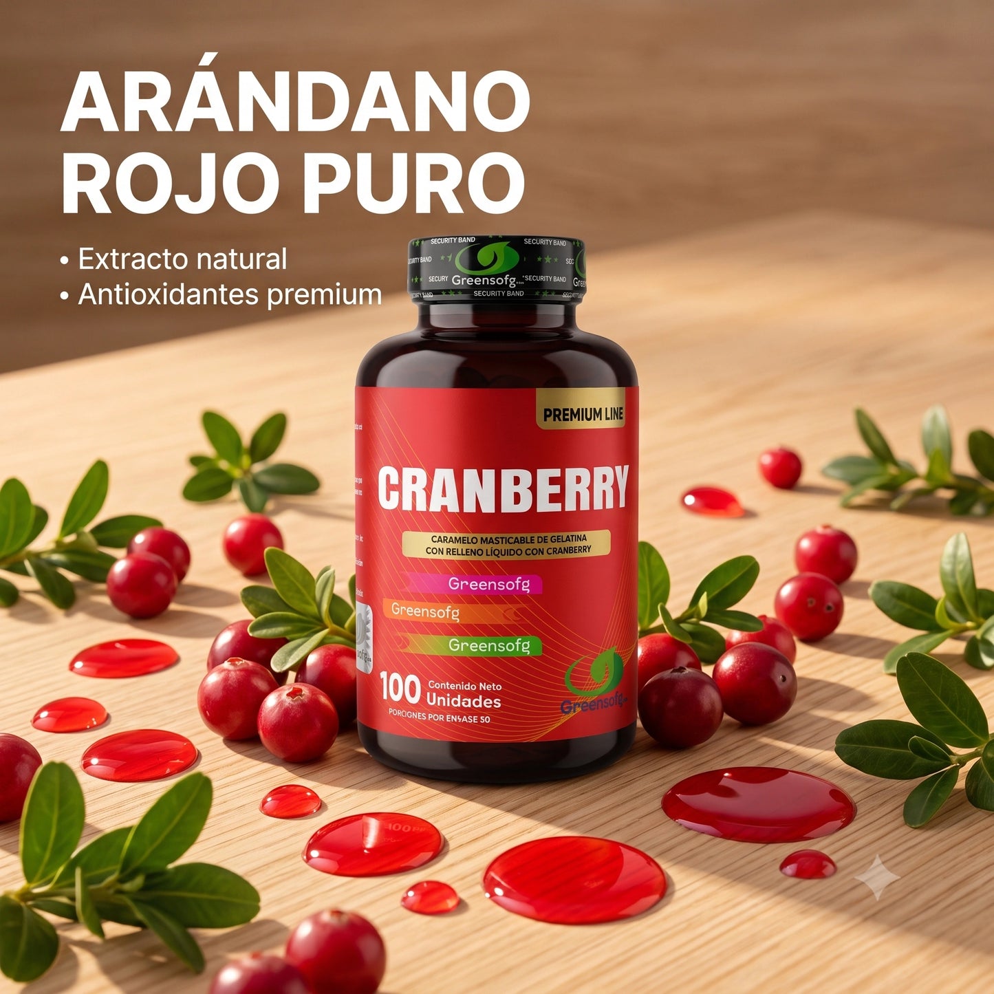 Cranberry · 100 caramelos masticables