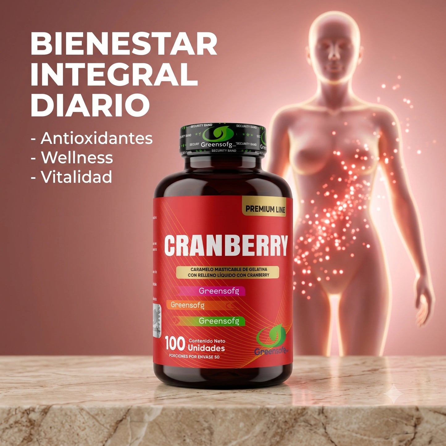 Cranberry · 100 caramelos masticables